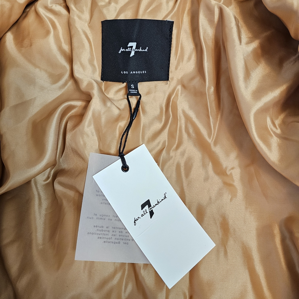 7 For All Mankind Tan and Brown Puffer Jacket - Picture 5 of 7